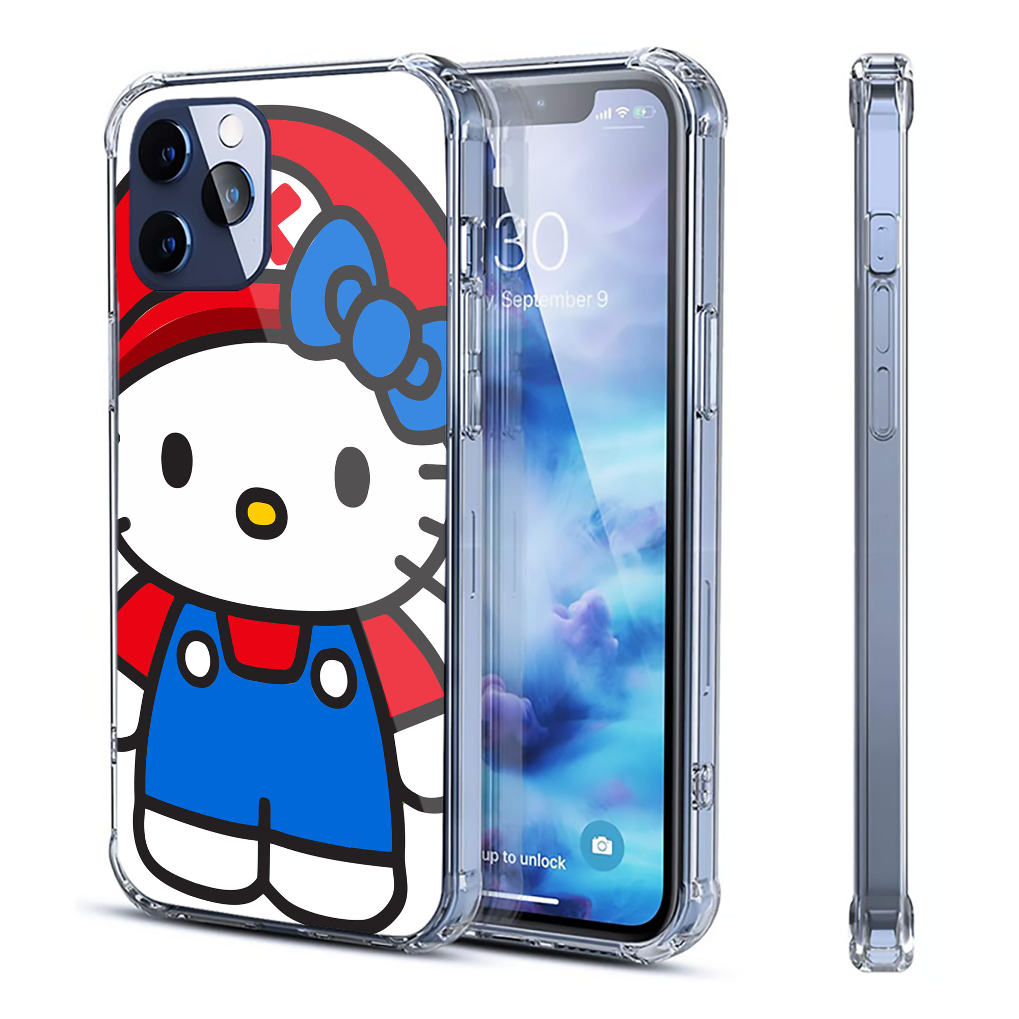（画像用） Hello Kitty ハローキティ 【iPhone 12シリーズ対応】透明スマホケース（クリアソフトケース）
